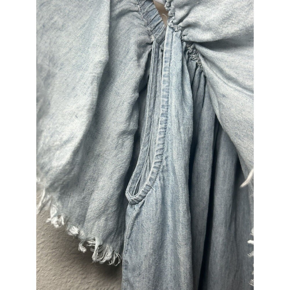Show Me Your Mumu Lilian Off Shoulder Dress In Chambray Size Large - Picture 5 of 9